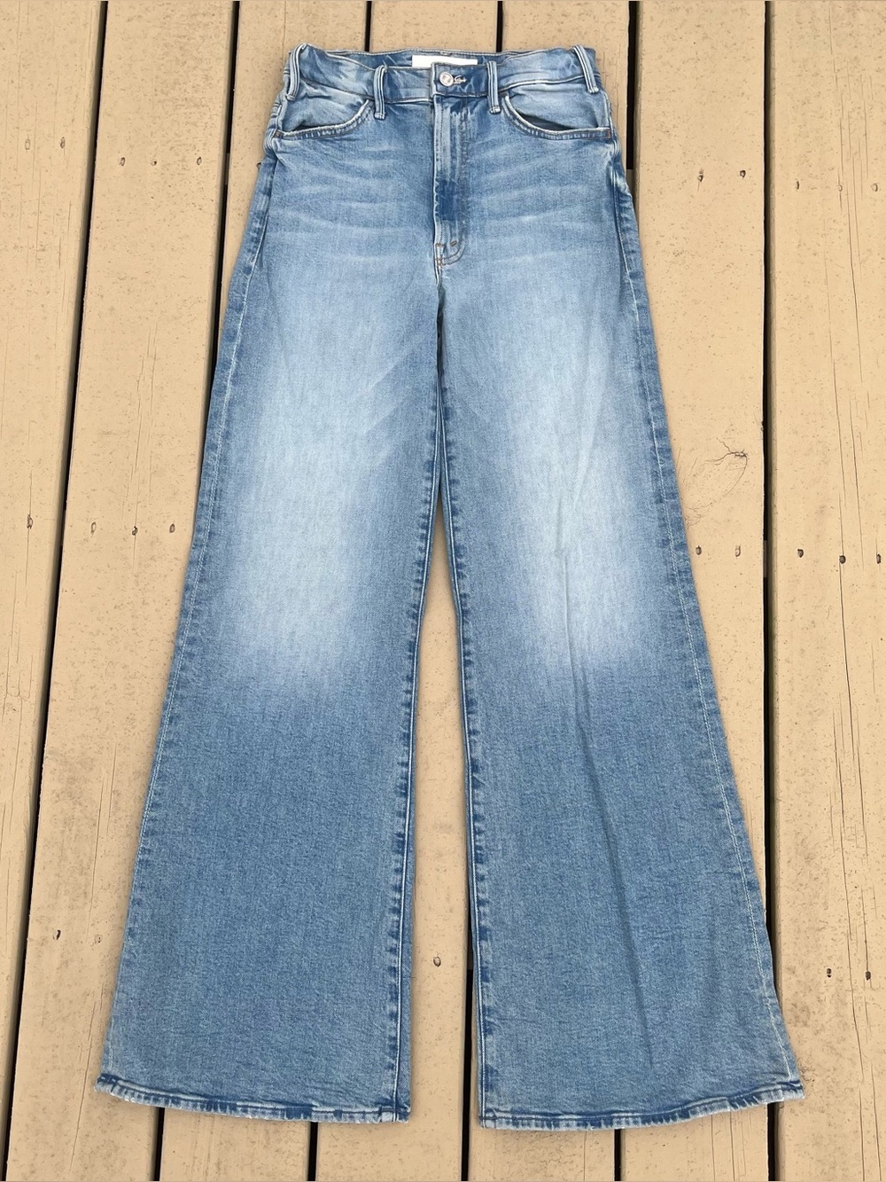 Mother jeans wide leg size 26 the hustler roller sneak